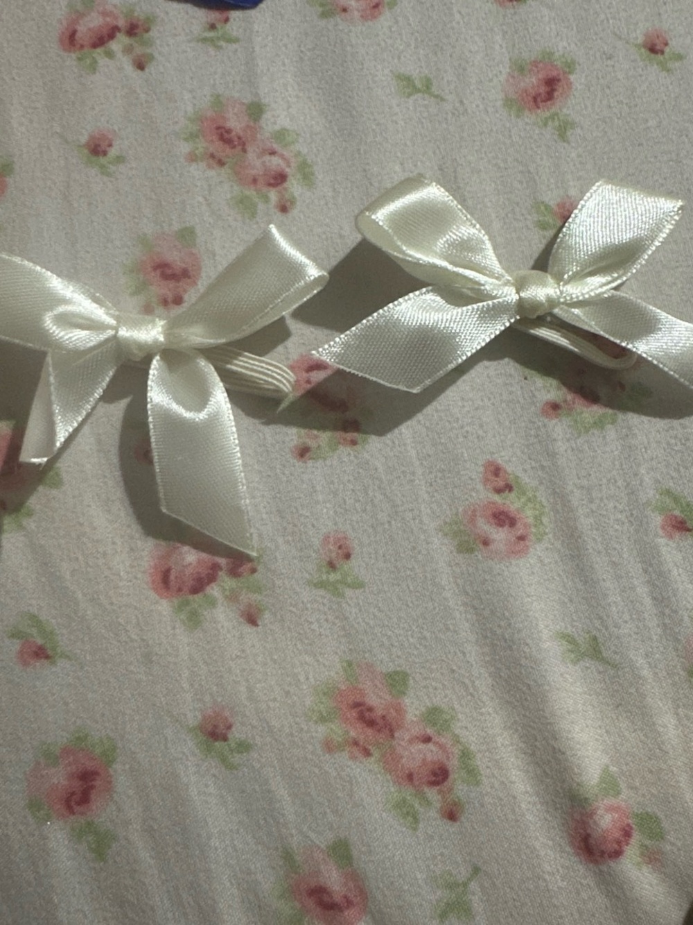 Build-A-Bear retired Cream Satin Hair Bows (Pair)